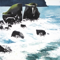 Brandung, Ischia, 2015