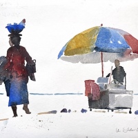 Strandverkäufer, Guatemala