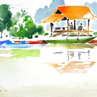 Sitzhütte, Laos, 2011