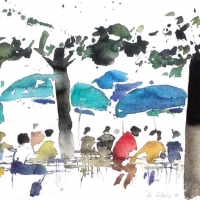 Biergarten, 2001
