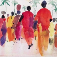 Auf dem Weg zum Markt, Indien, 2002