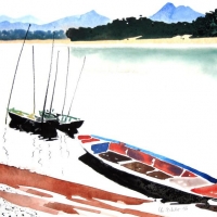 Am Mekong, Laos, 2012