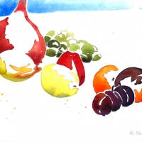 Obst mit Kürbis I, 2009