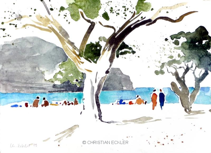 Am Strand, Kreta, 2009